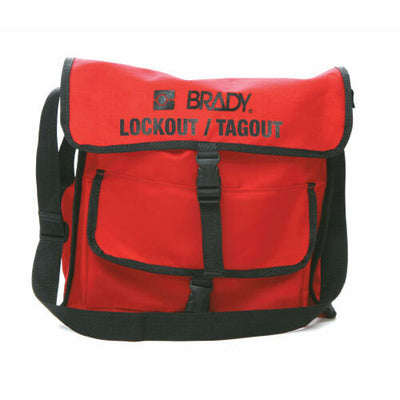 Brady 51173, Lockout Satchel, Black on Red, Nylon