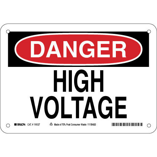 116127 Eco-Friendly Danger Sign