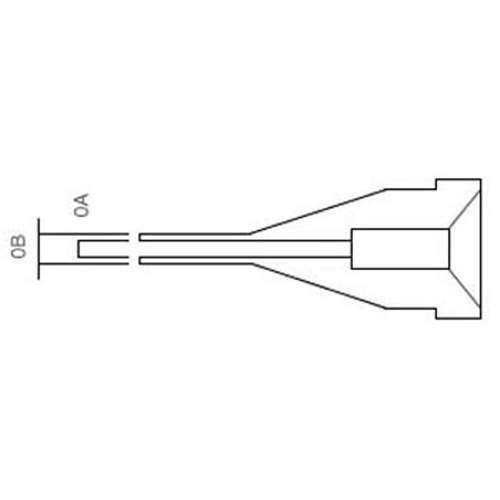 Hakko A1394, Extra Long Nozzle for 802, 807, 808, 817, 888-052; 1mm