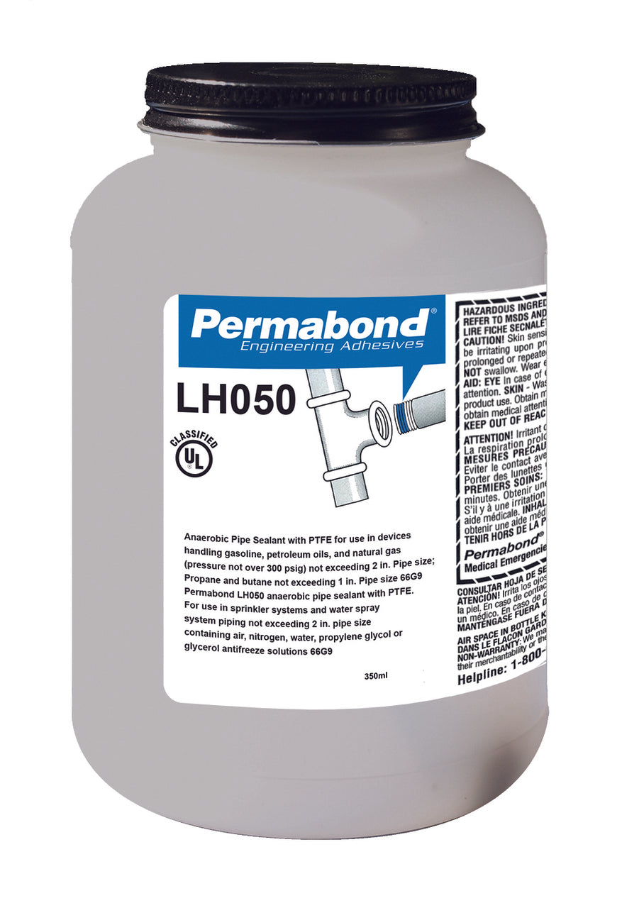 Permabond AA000500350B0101, LH050 Anaerobic Threadsealant, 350mL Bottle, Case of 12