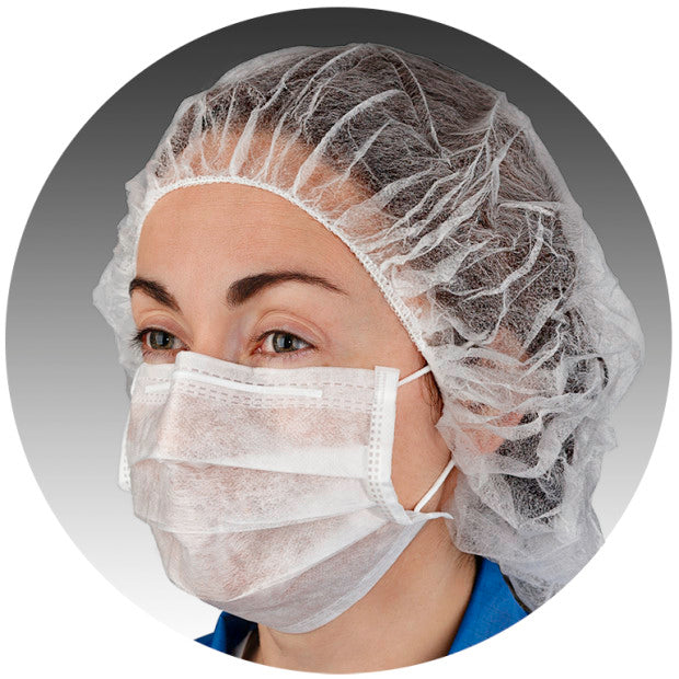 Hourglass HCE™ Cleanroom Face Masks w/ Earloops | ISO 5, Case of 2,000