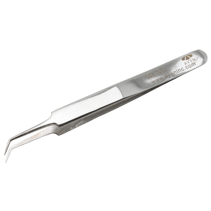 Aven Tools 18066-SS, Aven Stainless Steel Ultra-Fine Bent Point Tweezers 5B