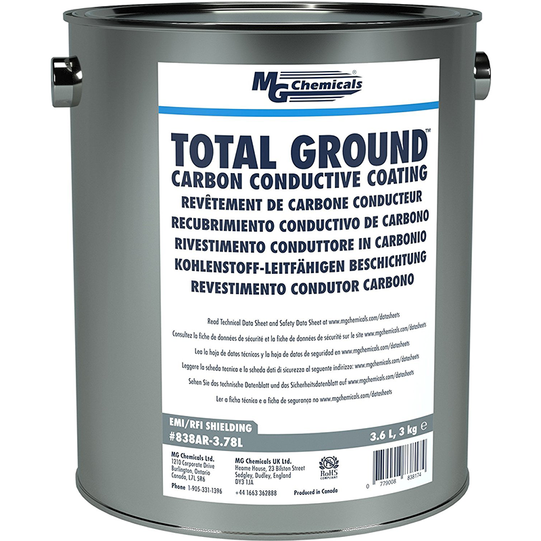 MG Chemicals 838AR-3.78L, Total Ground, Carbon Conductive Paint, Can, 3.20kg/ 3.60L, 3.8qt
