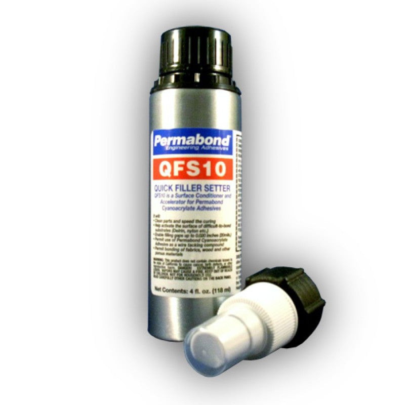 Permabond CAQFS10004Z4101, QFS10 Cyanoacrylate Activator, 4 Ounce Aluminum Bottle w/ Pump Sprayer, Case of 6