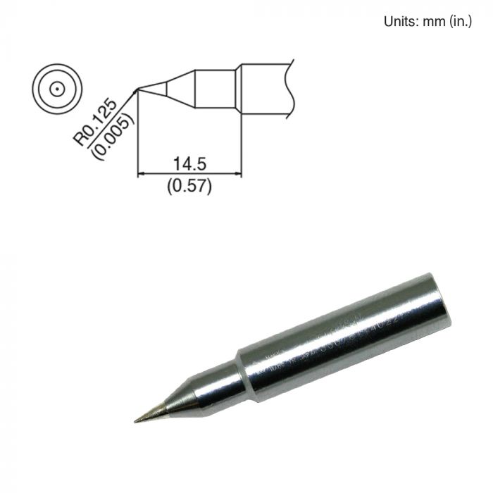 Hakko T18-S4 Ultra Fine Conical Solder Tip, 0.125Mm