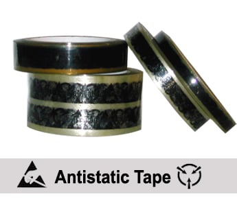 Transforming Technologies CL4803-P, Static Free Cellophane Tape, Stock Print - ESD Symbol: 2" X 72 Yd, Sleeve of 3