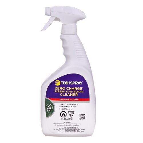 Techspray 1743 - QT, Zero Charge Screen & Keyboard Cleaner, 1 QT Spray Bottle MTESolutions
