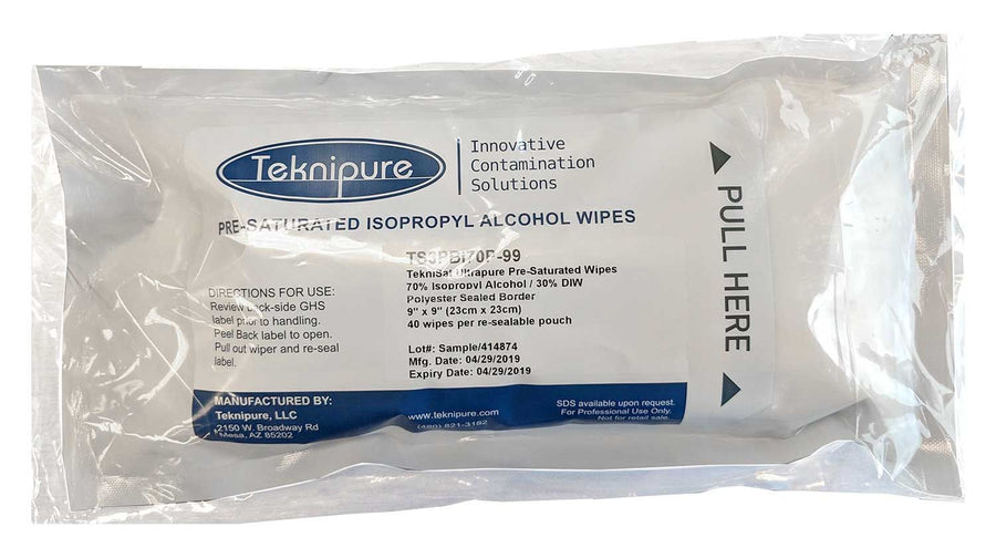 Teknipure TS2PUI70P-99S, Pre-Saturated Polyester Knit Wiper, Case of 960