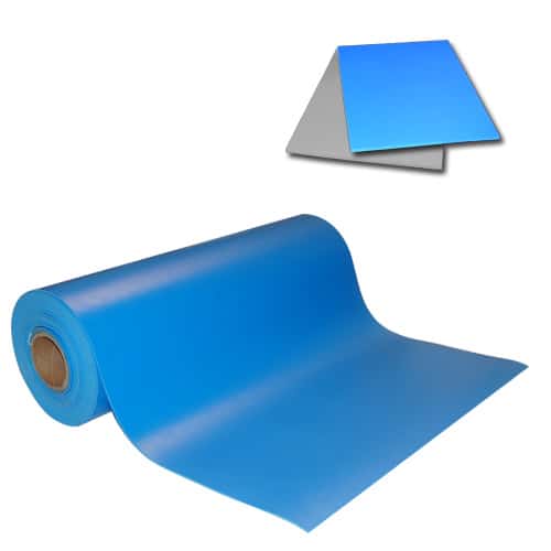 Vinyl Table Mat With Foam Back, Blue, 0.125" X 30" X 50'